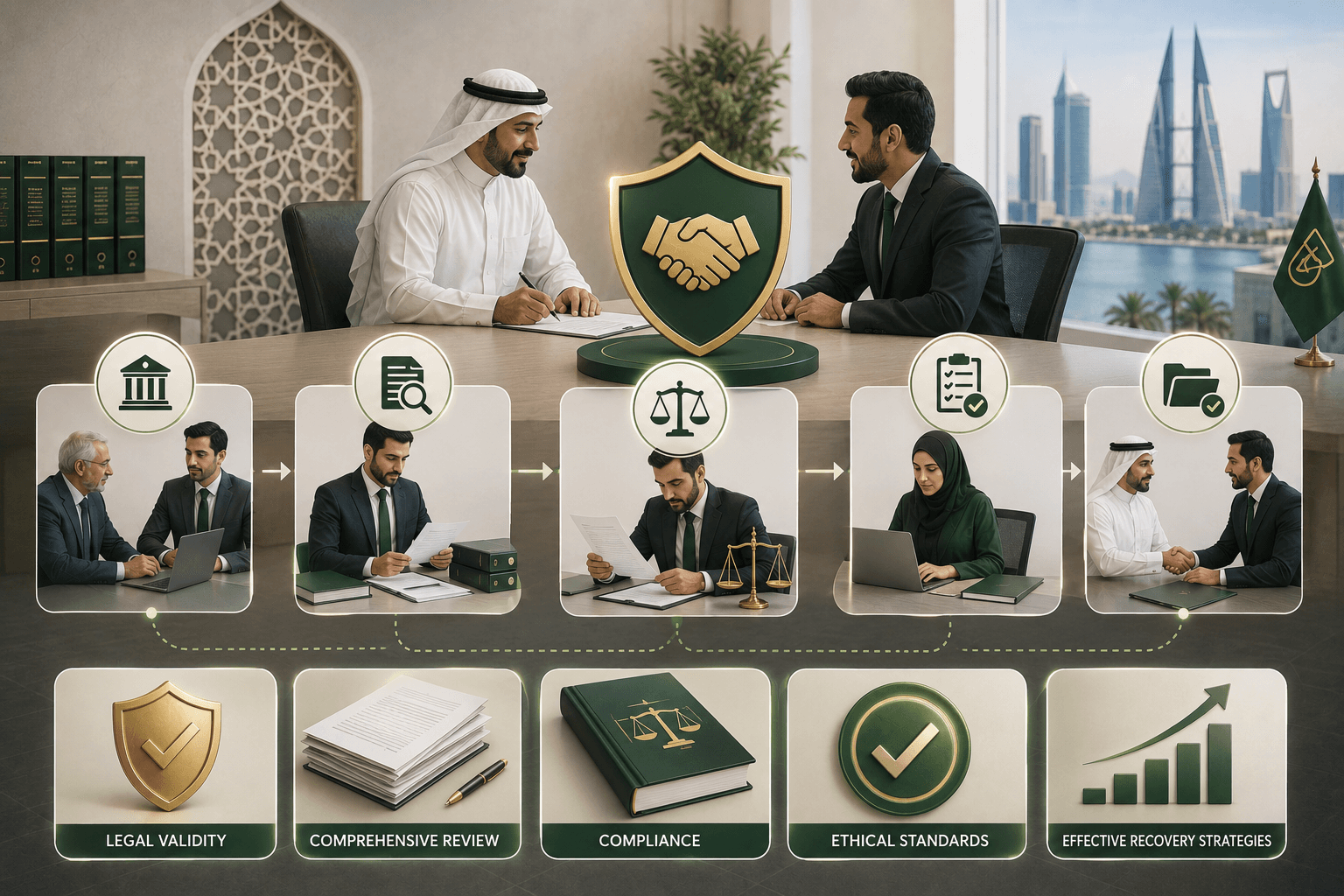 Business professionals in a financial consultation meeting